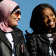Linda Sarsour, left, and Tamika Mallory, right, leaders of the Women’s March